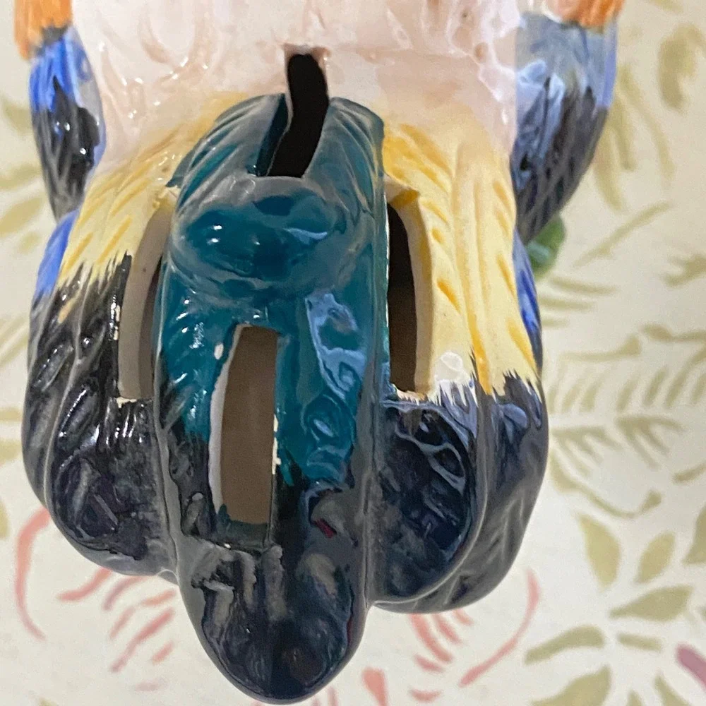 Rooster Bundle Alco Ceramic Small Utensil Holder 2 Resin Rooster Figurines VTG